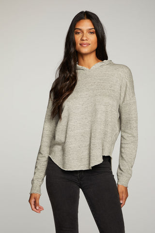 Chaser Brand Linen French Terry Shirttail Pullover Hoodie - Taryn x Philip Boutique