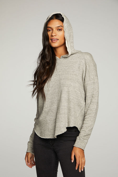 Chaser Brand Linen French Terry Shirttail Pullover Hoodie - Taryn x Philip Boutique