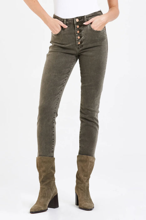 Dear John Stella Super High Rise Cropped Slim Straight Jeans