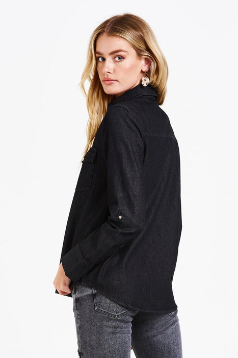 Dear John Star Western Shirt in Black