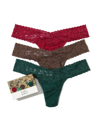 Hanky Panky 3 Pack Signature Lace Low Rise Thongs in Printed Box - Taryn x Philip Boutique