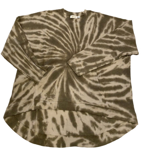 RD Style Tie Dye Hi-Lo Oversized Waffle Knit Pullover - Taryn x Philip Boutique