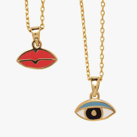 Yellow Owl Workshop Eyes & Lips - Double Sided Pendant - Taryn x Philip Boutique