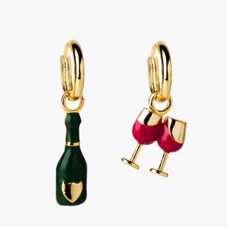 Yellow Owl Workshop Champagne & Glass Hoop Earrings - Taryn x Philip Boutique