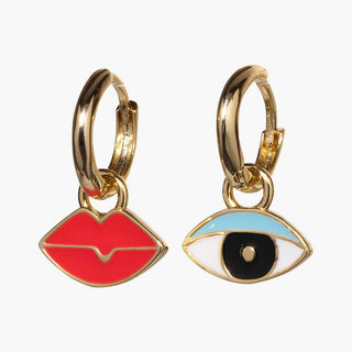 Yellow Owl Workshop Eyes & Lips Hoop Earrings - Taryn x Philip Boutique