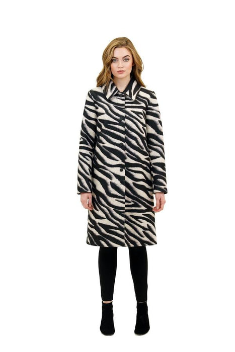Love Token Vivianne Long Coat in Zebra - Taryn x Philip Boutique