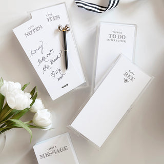 Notepaper in Acrylic Tray - Leave a Message - Taryn x Philip Boutique