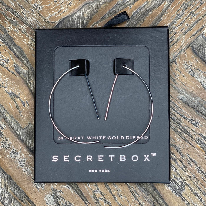 Secret Box 45MM Half Moon Pin Earring
