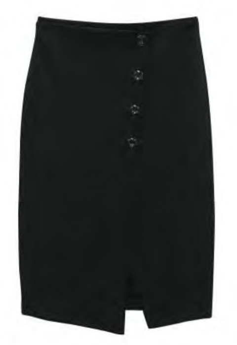 RD Style Black Pencil Skirt