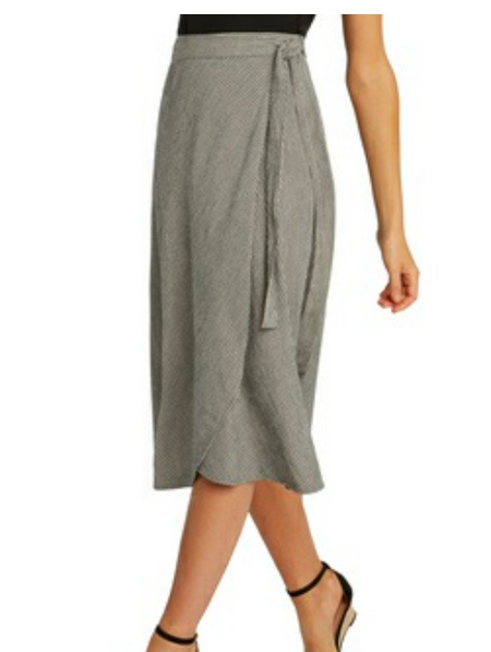 Woven Wrap Skirt with Tie - Taryn x Philip Boutique