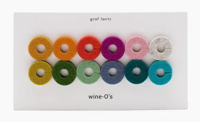Graf Lantz Wine-O's Merino Wool Rainbow Felt Wine Markers