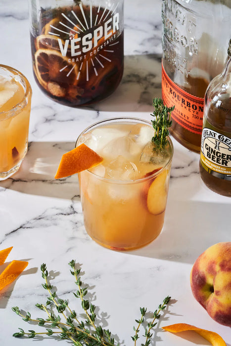 Vesper Craft Cocktail - Bourbon Peach Smash