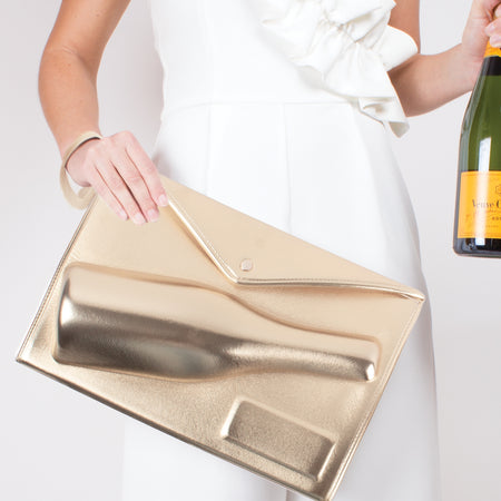 Gold Champagne Clutch - Large - Taryn x Philip Boutique