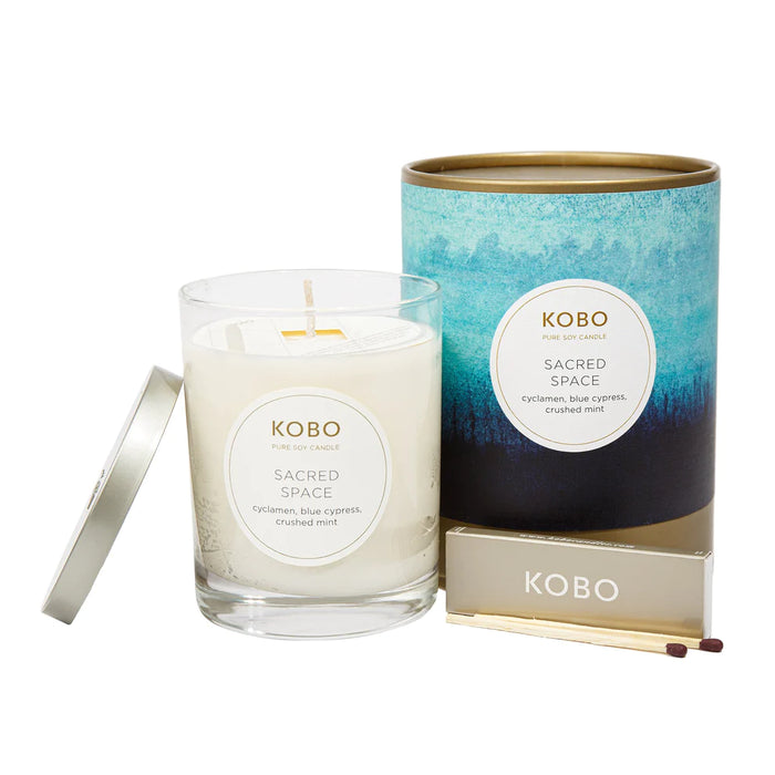 KOBO Sacred Space Watercolor 11 oz Pure Soy Candle - Taryn x Philip Boutique