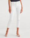 7 For All Mankind Roxanne Ankle with Raw Hem in White Fashion - Taryn x Philip Boutique