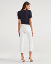 7 For All Mankind Roxanne Ankle with Raw Hem in White Fashion - Taryn x Philip Boutique