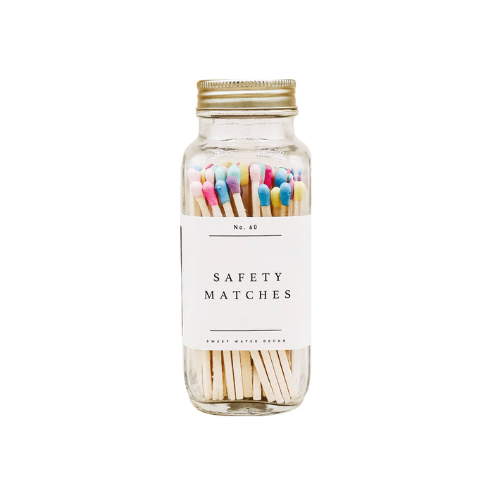 Safety Matches - Multicolor Rainbow - 60 Count - Taryn x Philip Boutique