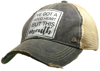 I've Got A Good Heart But This Mouth Trucker Hat Baseball - Taryn x Philip Boutique