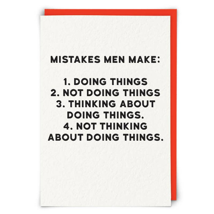 Mistakes Greetings Card - Taryn x Philip Boutique
