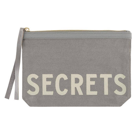 Grey Canvas Pouch-Secrets - Taryn x Philip Boutique