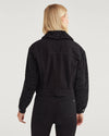 7 For All Mankind Jacket with Removable Faux Fur Collar in Overdyed Black - Taryn x Philip Boutique