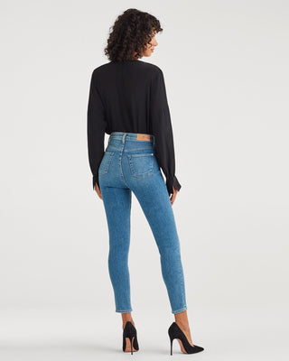 7 For All Mankind Luxe Vintage High Waist Ankle Skinny in Beau Blue - Taryn x Philip Boutique