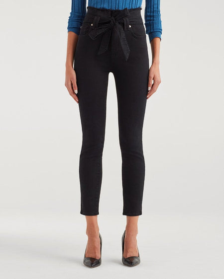 7 For All Mankind Paperbag Jean in Pitch Black - Taryn x Philip Boutique