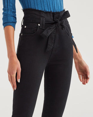 7 For All Mankind Paperbag Jean in Pitch Black - Taryn x Philip Boutique