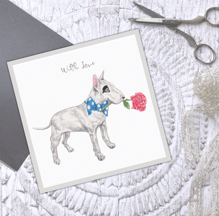 'With Love' Dickie Bow dog card - Taryn x Philip Boutique