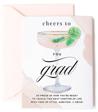 Champagne Cheers to You Grad - Graduation Greeting Card - Taryn x Philip Boutique
