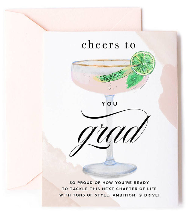 Champagne Cheers to You Grad - Graduation Greeting Card