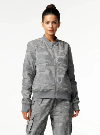 Blanc Noir Camo Reversible Bomber - Taryn x Philip Boutique