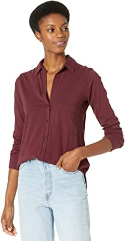 Bobi Button Down Collard Shirt in Shiraz - Taryn x Philip Boutique