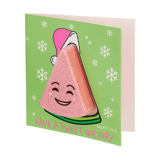 Watermelon Bath Bomb 'Have a Sweet Holiday' Card (50g) - Taryn x Philip Boutique