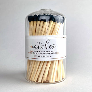 Modern Matchstick Bottle with Striker · 100 Long Safety - Taryn x Philip Boutique