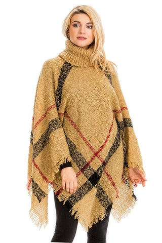 Blanket Turleneck Sweater Poncho - Taryn x Philip Boutique