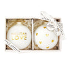 Glass Ornament Set - Holiday Love - Set of 2 - Taryn x Philip Boutique