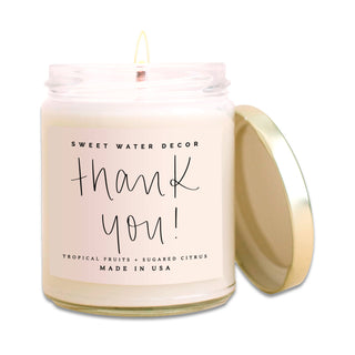 Thank You! Soy Candle - Clear Jar - 9 oz - Taryn x Philip Boutique