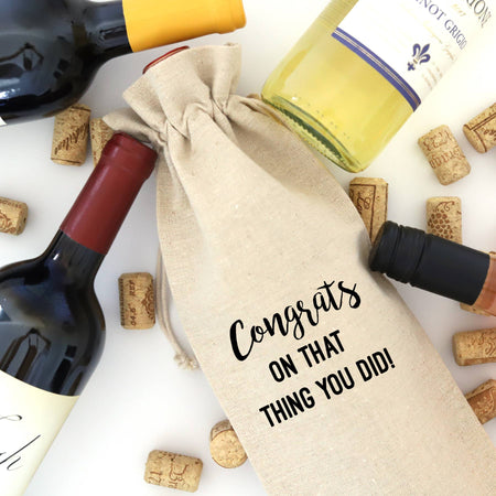 Congrats - wine bag - Taryn x Philip Boutique