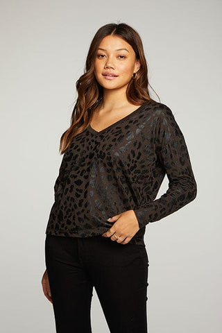 Chaser Brand Rpet Vintage Jersey Deep V Neck Boxy Tee - Taryn x Philip Boutique