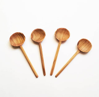 Olive Wood Coffee Spoons | Set of 4 - Taryn x Philip Boutique
