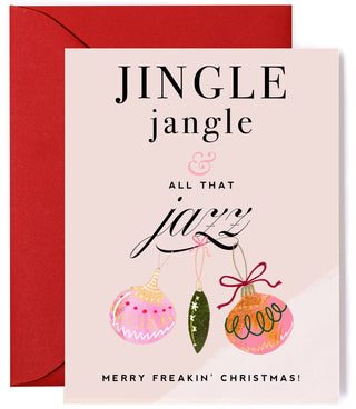 Jingle Jangle - Funny & Stylish Ornament Christmas Card - Taryn x Philip Boutique