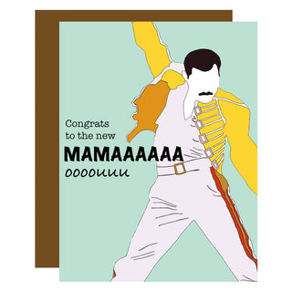 Mod Lounge Paper Company - Freddie Mercury New Momma Card