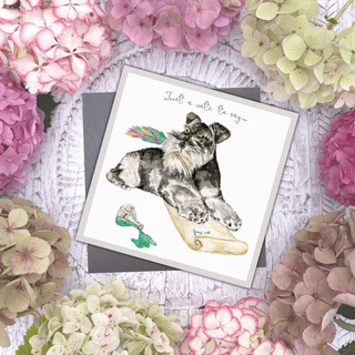 'Just a note to say... ' Ink and Feathers dog card - Taryn x Philip Boutique