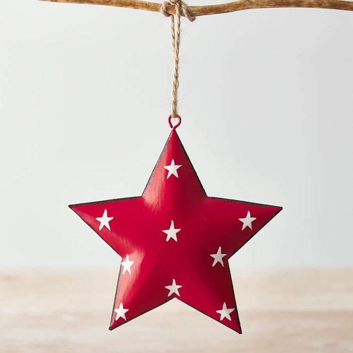 Red Metal Star With Dotted Print, 9.5 cm - Taryn x Philip Boutique