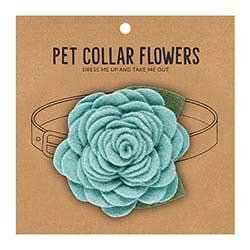 LG Pet Collar Flower-Aqua - Taryn x Philip Boutique