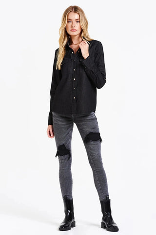 Dear John Star Western Shirt in Black - Taryn x Philip Boutique