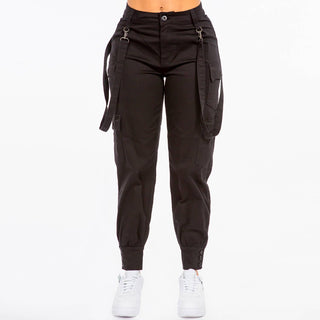 HIGH WAIST WASHED CARGO PANTS - Taryn x Philip Boutique