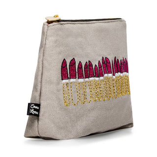 Embroidered Lipstick Pouch - 2 colors - Taryn x Philip Boutique