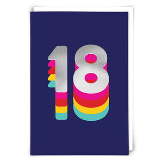 Navy 18 Birthday Card - Taryn x Philip Boutique